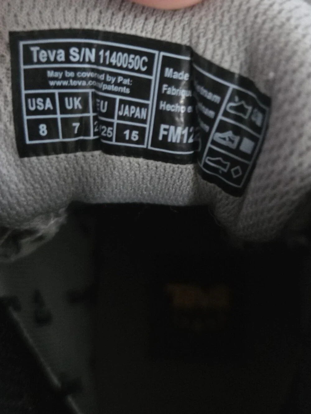 TEVA Canyonview MID Gray and Black Hiking Boots Toddler Kids 8